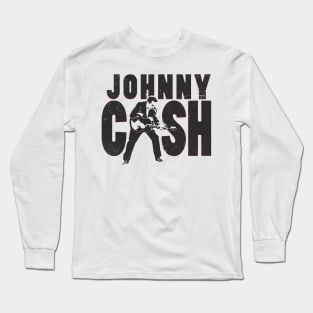 Johnny Cash Logo Vintage Long Sleeve T-Shirt